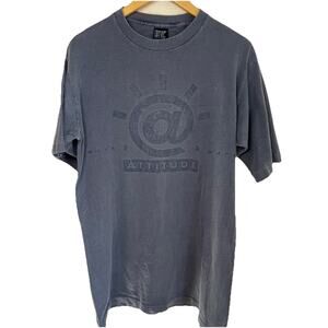 VTG 90s EPIC Surf & Skate Designs T-shirt Blue Acid Wash Grunge RARE Men’s Sz M